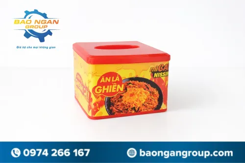 Hộp giấy ăn quảng cáo mì gói ăn liền