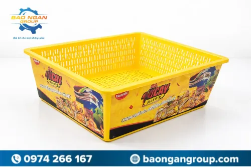 Sản xuất rổ nhựa đựng mì gói trưng bày quảng cáo
