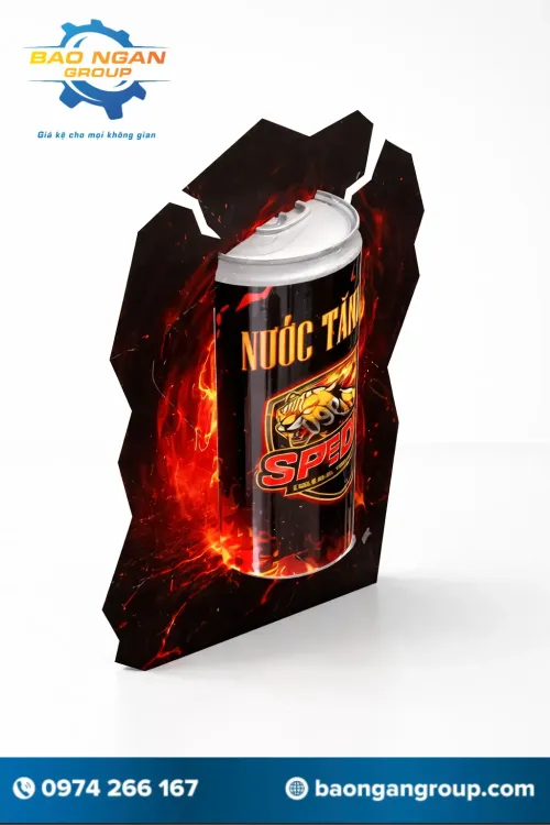 Mockup mô hình Lon nước ngọt, chai nước