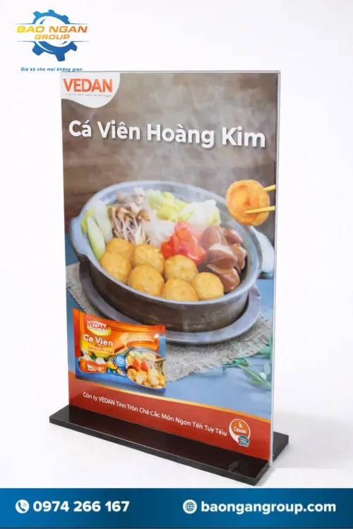 Mẫu Tent card mica