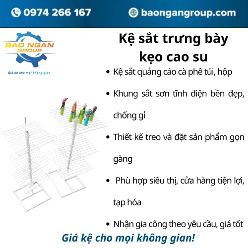 Kệ sắt trưng bày kẹo cao su