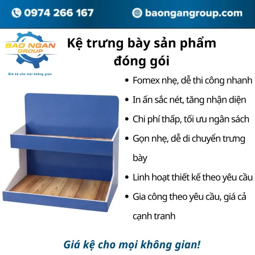 Kệ trưng bày sản phẩm đóng gói