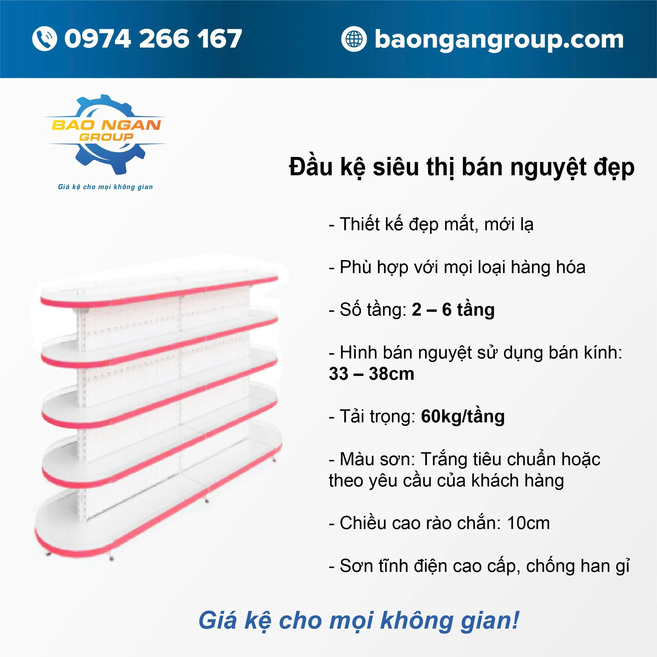 Đầu kệ si&ecirc;u thị b&aacute;n nguyệt Bảo Ng&acirc;n