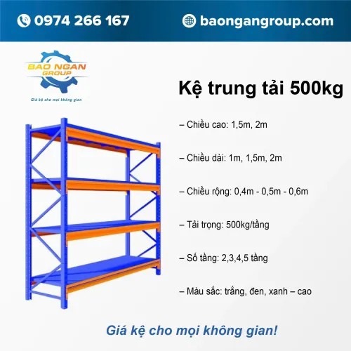 Kệ trung tải 500kg